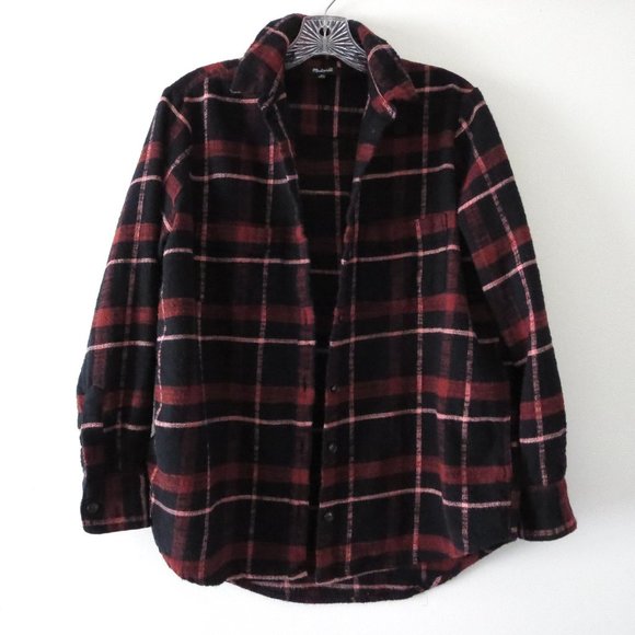 Madewell Tops - Madewell Flannel Sunday Shirt in Evins Plaid, X-Small, True Black